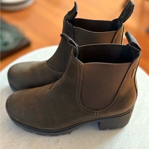 Bussola Phyllis Nero Dark Brown Leather Ice-Grip Chelsea Boots